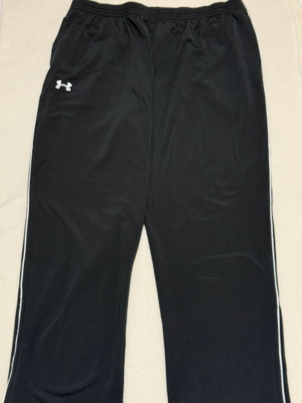 NWT Under Armour Men's Performance w/ Side Piping Track Pants - Black -Size XXL